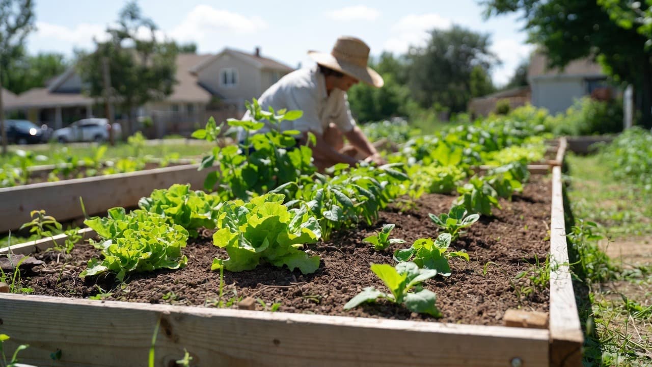 Vegetable containers on a patio
